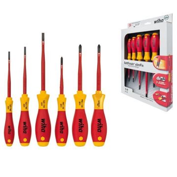 WIHA Schroevendraaierset SoftFinish Electric slimFix 1000V 3201 SL/PH/PZ, 6-delig