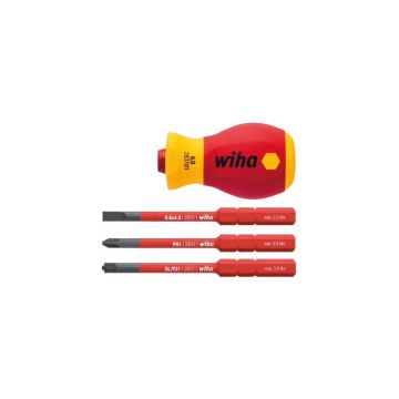 WIHA Schroevendraaier- en bitset Stubby SlimVario Electric 2831, 4-delig