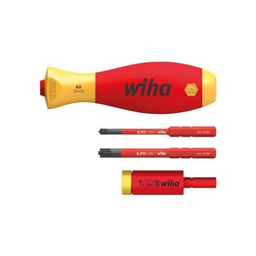 WIHA Momentset easyTorque Adapter Electric 2,0 Nm incl. slimBits SL/PZ