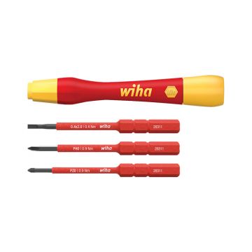 WIHA Micro Schroevendraaierset PicoFinish SlimVario Electric 2831 met Slimbits, 4-delig