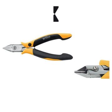 Wiha WIHA Zijkniptang Professional ESD Z41404. Brede, spitse kop en draadkl