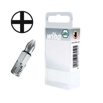 WIHA Standaard Bit 1/4" C6,3 Kruiskop 7011 PH3x25 in blister (10 stuks