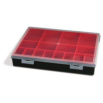 Tayg Assortimentsdoos Zwart met 16 uitneembare Inzetbakjes 330/50/16 330 x 247 x 54mm