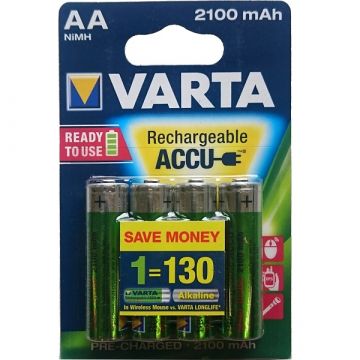 Varta oplaadbare AA batterijen 2100 mAh