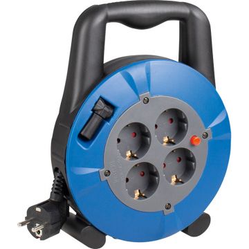 Schwabe Kunststof Kabelhaspel Zwart/Blauw H05VV-F 3x1,5 IP20 5m