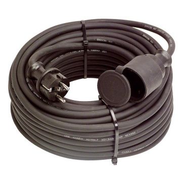 Schwabe Verlengkabel Neopreen 230V/16A IP44 H07RN-F 3x1,5 zwart 25m