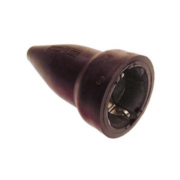 Schwabe Contrastekker Rubber 230 V, 16 A zwart IP20