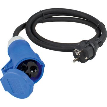 Schwabe Camping CEE AdapterKabel met geaarde Stekker 230V/16A IP44 H07RN-F 3x2,5 0.5m