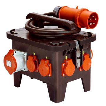 Schwabe CEE M4 Mobiele Stroomverdeler 400V 32A 2m H07RN-F5G6 IP44