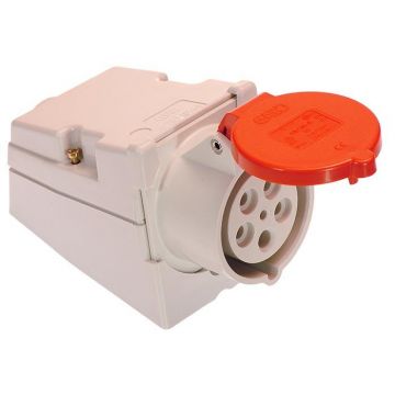 Schwabe CEE Wandcontactdoos 400V 32 A 4 polig, 6h IP44