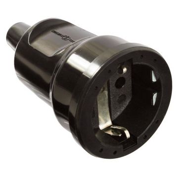 Schwabe Contrastekker randaarde 230V PVC zwart