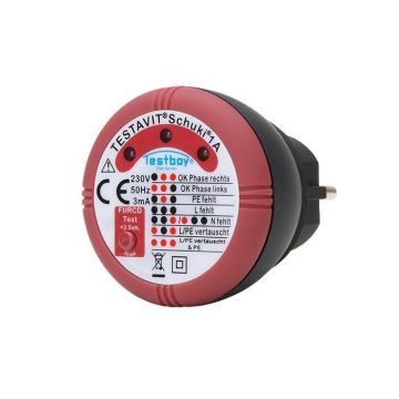 Testboy Testavit Schuki 1A Contactdoos- en aardlektester 230 V
