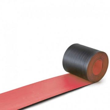 Afdekpan PE rollen 220x2mm rood - L 25m (prijs per meter)