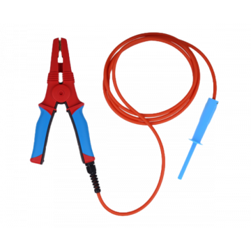 Metrel blauwe HV test klem met HV kabel en plug, 2,5m.