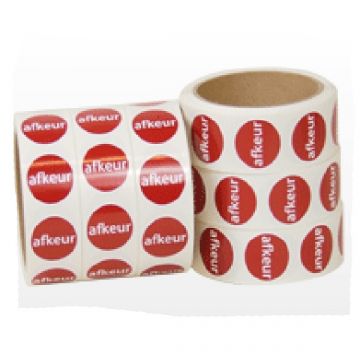 Afkeurstickers - rood - 250 stuks