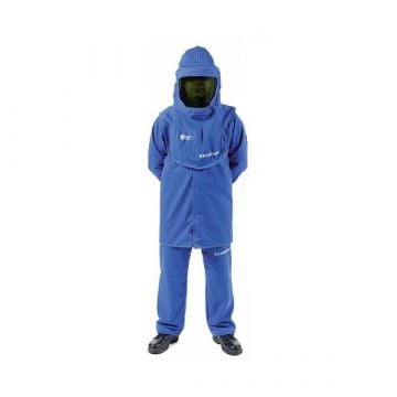 Arc Flash cap  53 cal/cm² blauw met markering, één maat