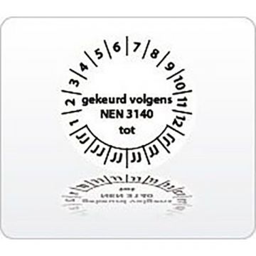 NEN 3140 Keuringstickers - 250 stuks Gekeurd volgens NEN 3140 tot