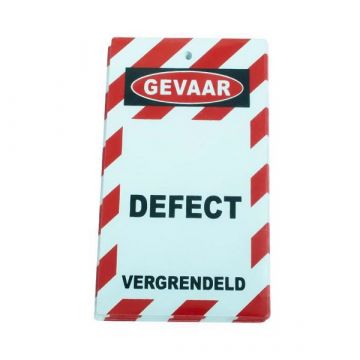 Spectrum DZ Waarschuwing Label Defect 75x135mm (10 stuks)