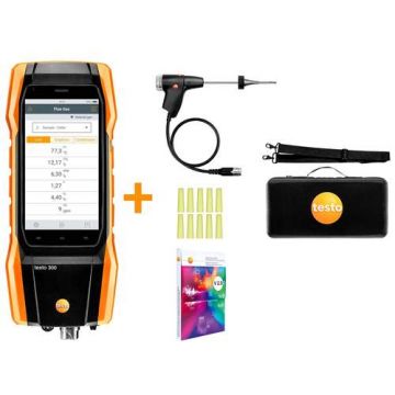Testo 300 set 2 - rookgasanalyser (O2, CO H2-gecompenseerd tot 4.000 ppm)