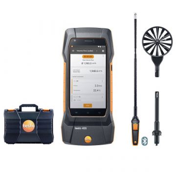 Testo 400 stromingsset met 16 mm vleugelrad-sonde