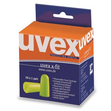UVEX x-fit oordop, 50 paar in minidispenser